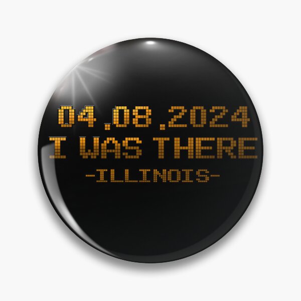 Artikelvorschau, Totale Sonnenfinsternis am 8. April 2024 im Bundesstaat Illinois entworfen und verkauft von Nerd Shizzle.