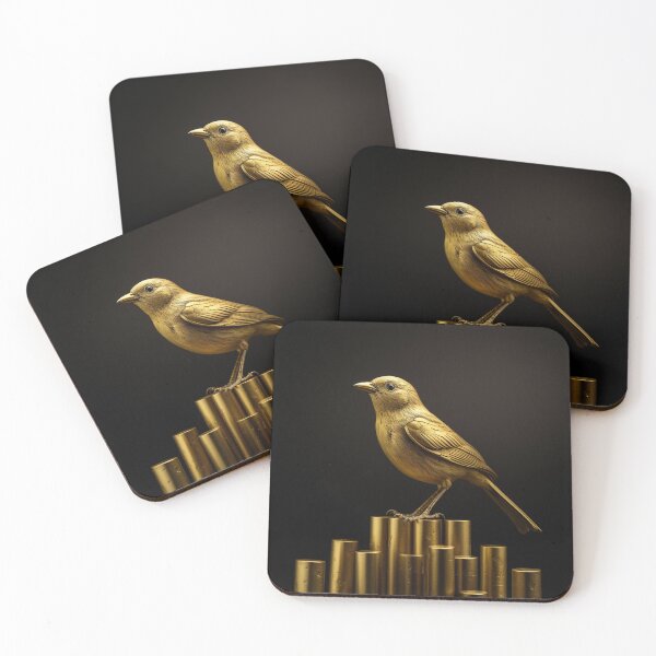 Item preview, Gold Bird On Stock Market Graph  designed and sold by FireFXStudio.