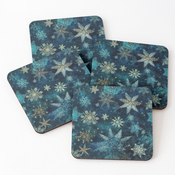Item preview, Blue Magical Winter Snowflakes designed and sold by pinkal.