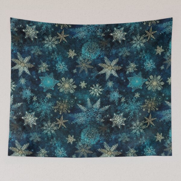 Item preview, Blue Magical Winter Snowflakes designed and sold by pinkal.