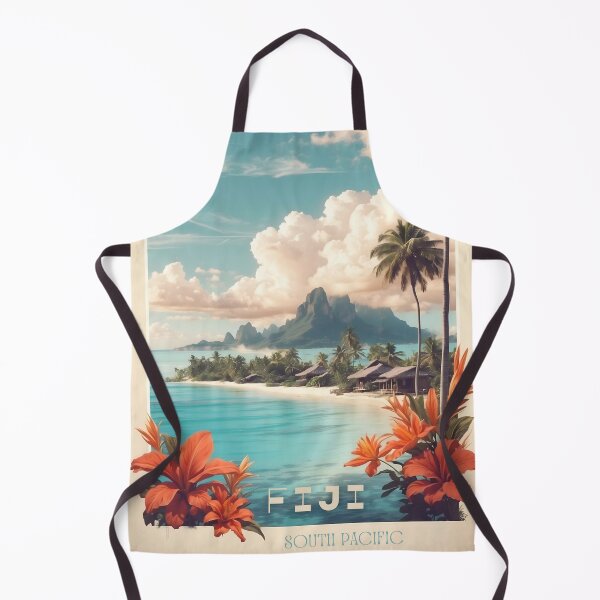 Item preview, Fiji Vintage Travel Poster - Tropical Paradise Elegance designed and sold by Ceemko's Vintage Corner.