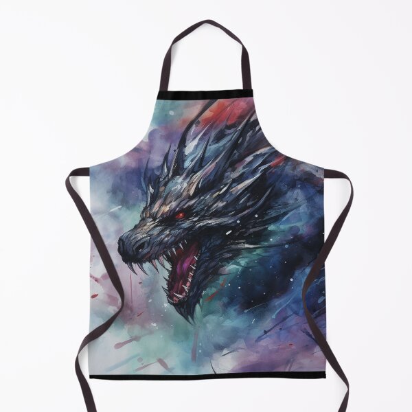 Artikelvorschau, Dunkles Fantasy-Aquarell - Brüllender Winterdrache entworfen und verkauft von Fantasy Masterpiece.