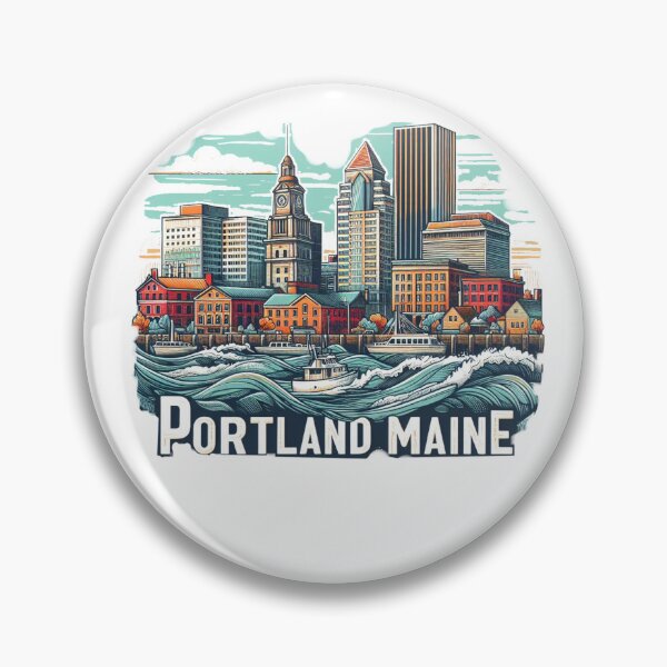 Item preview, Portland Main Watercolor Illustration designed and sold by PaintMeWorld.