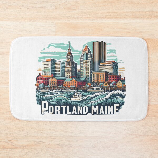 Item preview, Portland Main Watercolor Illustration designed and sold by PaintMeWorld.