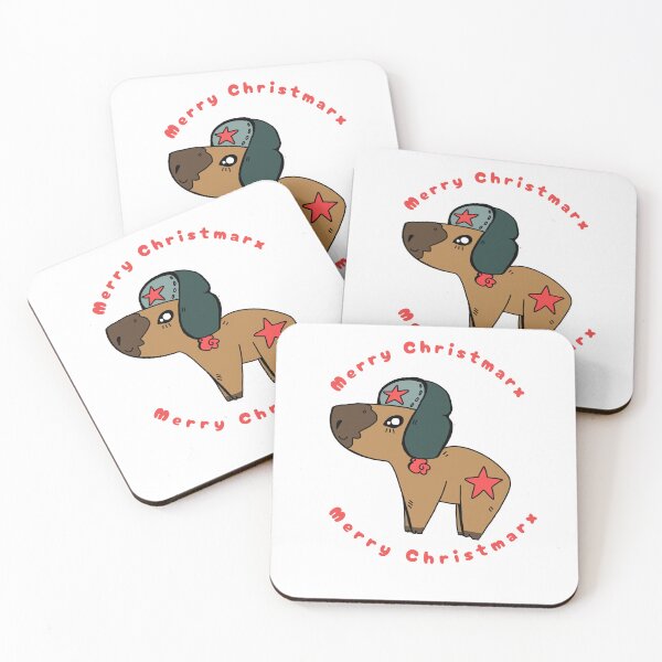 Item preview, Capibara merry Christmas political meme communism designed and sold by sapphicandwilde.