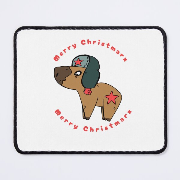 Item preview, Capibara merry Christmas political meme communism designed and sold by sapphicandwilde.