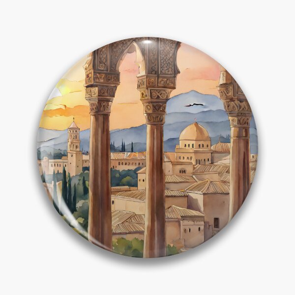 Artikelvorschau, Pracht bei Sonnenuntergang: Die berühmte Alhambra in Granada, Spanien entworfen und verkauft von LSVart.