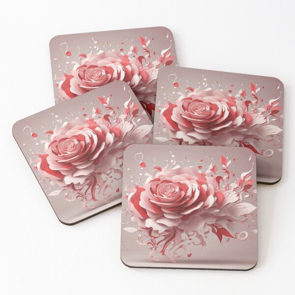 Item preview, Splash pink red Flower Rose designed and sold by nyhhhh.
