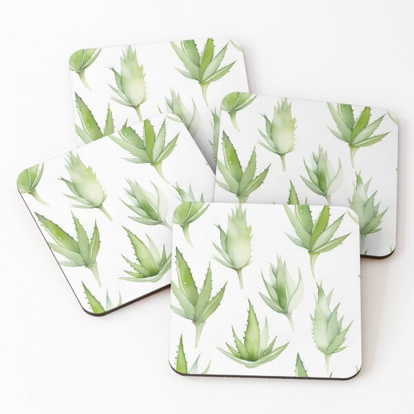 Item preview, Aloe Vera watercolor pattern designed and sold by Sp3ctrumOfColor.