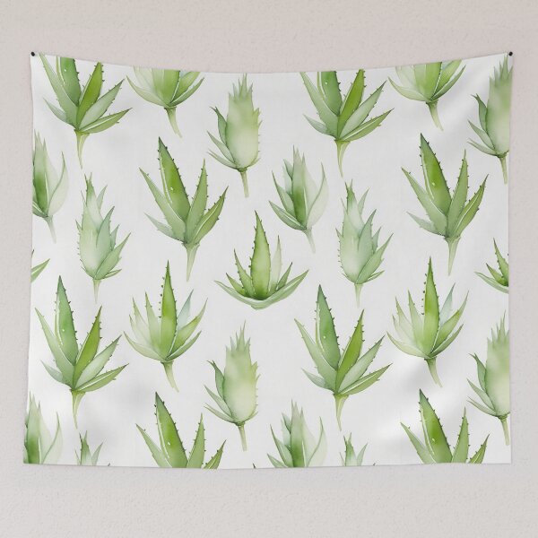 Item preview, Aloe Vera watercolor pattern designed and sold by Sp3ctrumOfColor.
