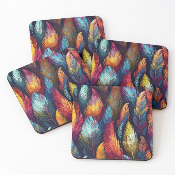 Item preview, Vibrant Colorful Feathers designed and sold by pinkal.