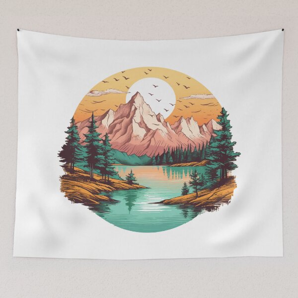 Item preview, Beautiful landscape with mountains, gift hiking designed and sold by Andrea-Design.