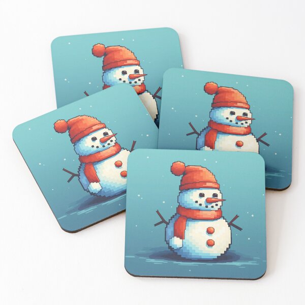 Item preview, Retro 8-Bit Snowman designed and sold by dcrc.
