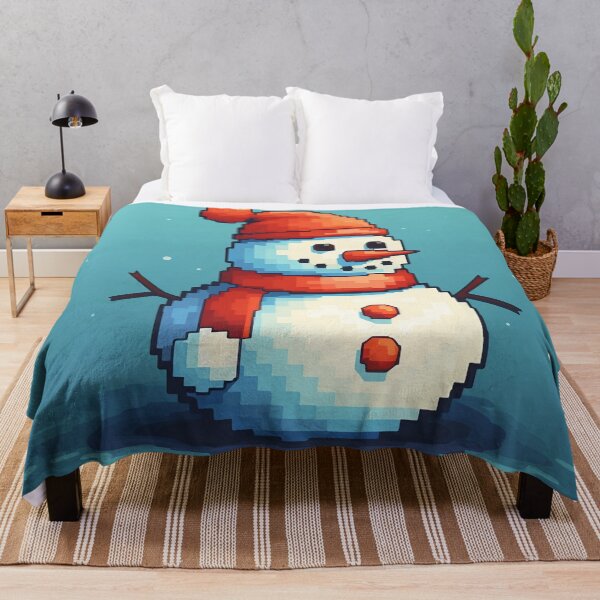 Item preview, Retro 8-Bit Snowman designed and sold by dcrc.