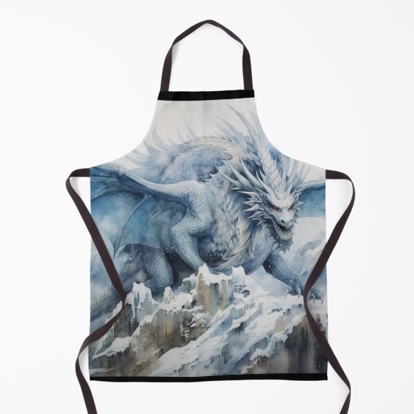 Artikelvorschau, Dunkles Fantasy-Aquarell - Friedlicher Winterdrache entworfen und verkauft von Fantasy Masterpiece.