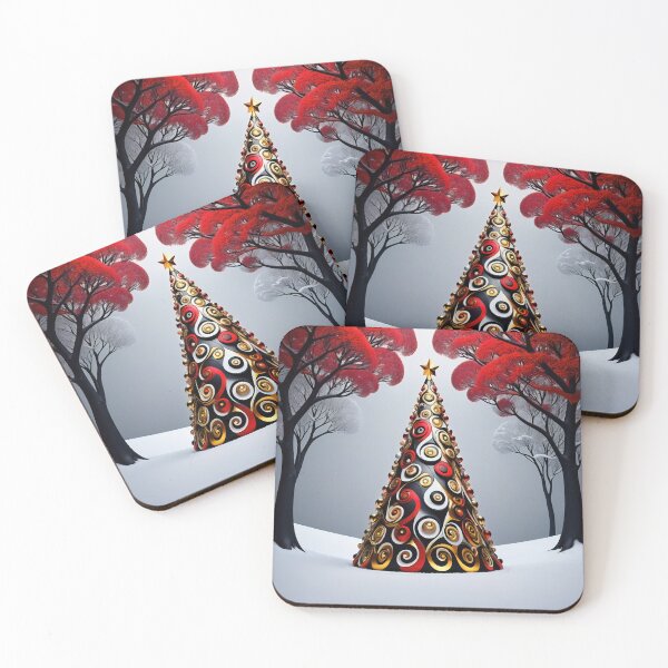 Item preview, Stylized ornamental decorative fantasy artistic Christmas tree illustration designed and sold by 4Seasons.