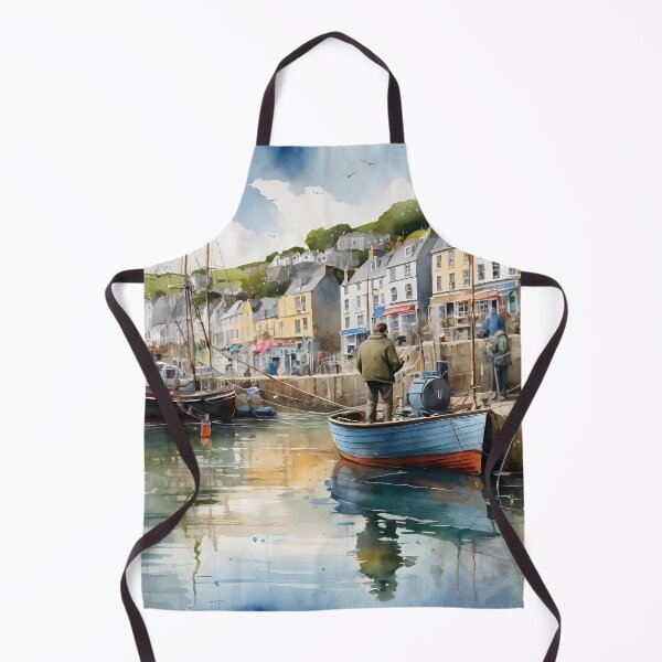 Item preview, Harbor Serenity: Fishing in Padstow designed and sold by LSVart.