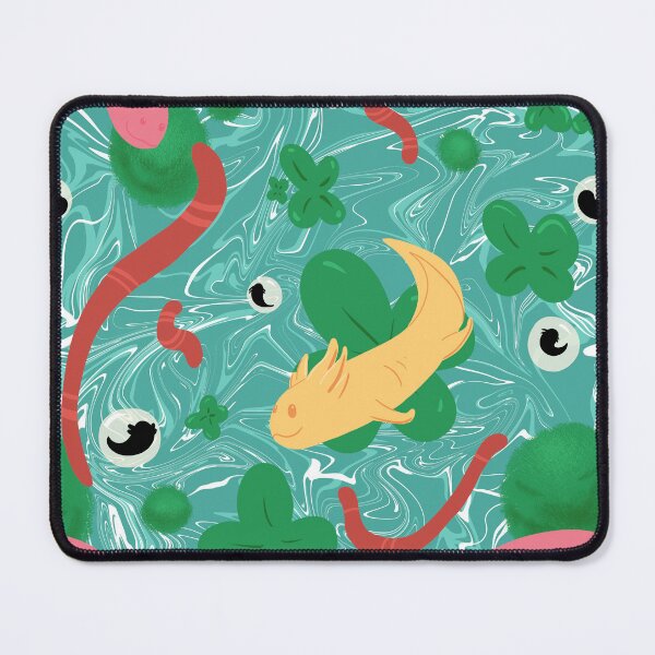 Item preview, Axolotl Swimming in Pond Pattern designed and sold by VODkmw.