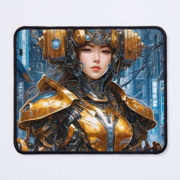 Item preview, Golden Cyborg Hero - Sci Fi Character concept designed and sold by Delerat7.