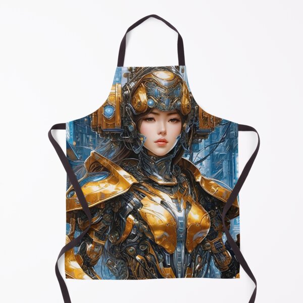 Item preview, Golden Cyborg Hero - Sci Fi Character concept designed and sold by Delerat7.