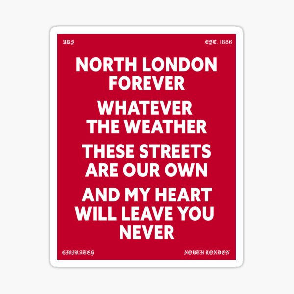 Item preview, North London Forever Red Print designed and sold by cenosure.
