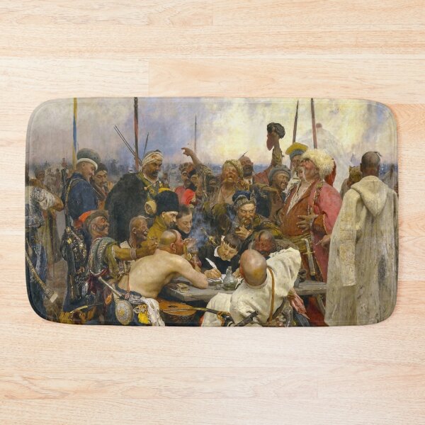 Item preview, Zaporozhian Cossacks Writing a Letter to the Turkish Sultan, painting by Ilya Repin designed and sold by clon-dot-net.