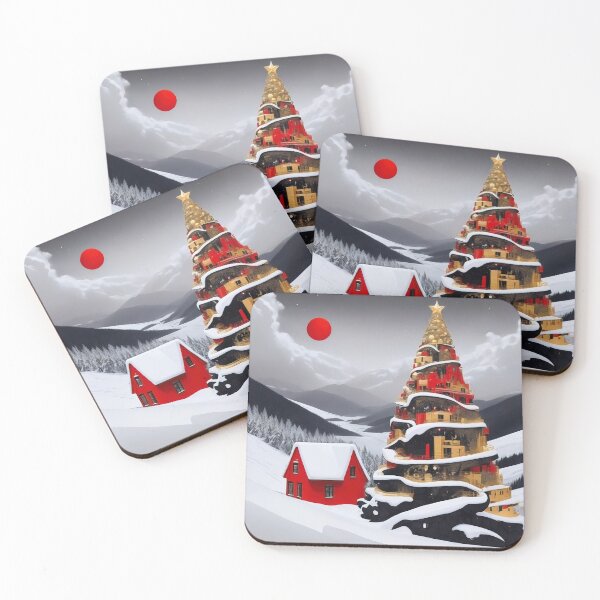 Item preview, Stylized ornamental decorative fantasy artistic Christmas tree illustration designed and sold by 4Seasons.