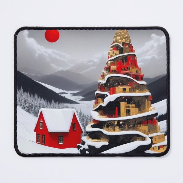 Item preview, Stylized ornamental decorative fantasy artistic Christmas tree illustration designed and sold by 4Seasons.