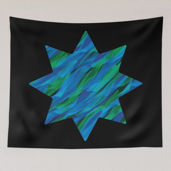 Item preview, Blue Green Deep Sea Splash Star  designed and sold by Alexandria Levin.