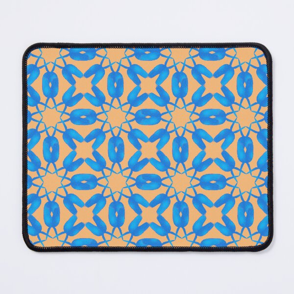 Item preview, Kaleidoscope of Blue Flowers - Apricot designed and sold by CushyNest.