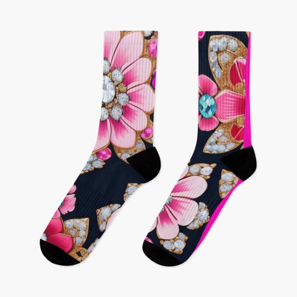 Item preview, Pink gemstone flowers  designed and sold by Roxburylane.