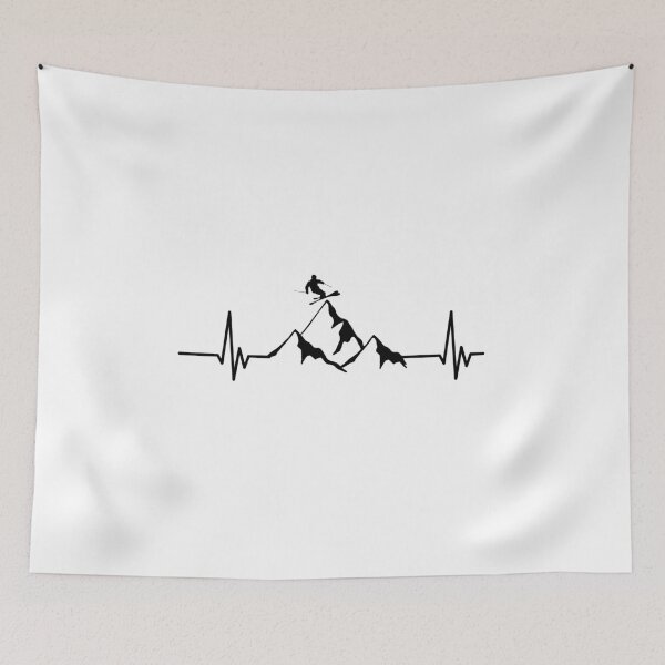 Item preview, Skiing heartbeat designed and sold by Gravy-tee07.