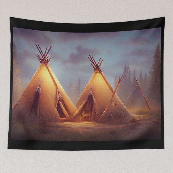 Item preview, Native American Camp - Landscape designed and sold by Gary-Shop.