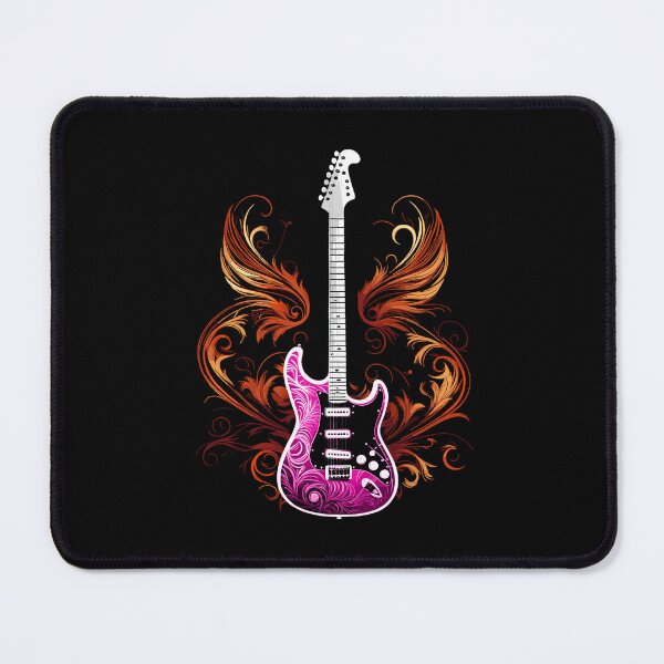 Artikelvorschau, Copy of Rote elektrische Gitarre mit verzierten Flammen entworfen und verkauft von EternalDelight1.