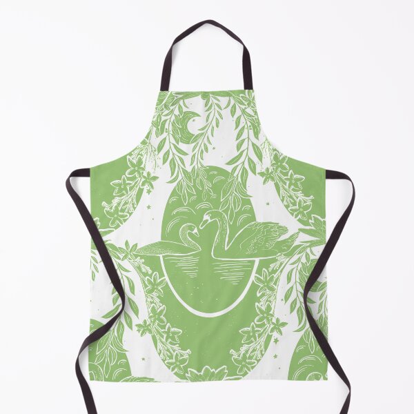 Item preview, Swans Under the Willow Tree Green and White designed and sold by eloulamb.