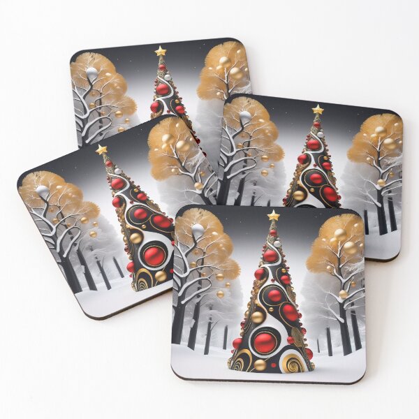 Item preview, Stylized ornamental decorative fantasy artistic Christmas tree illustration designed and sold by 4Seasons.