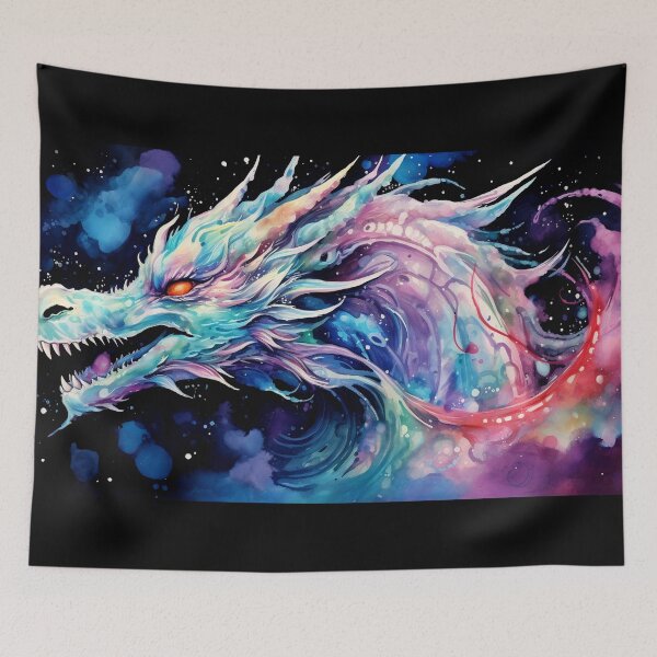 Item preview, Dark Fantasy Watercolor - Cosmic Dragon designed and sold by Fantasy Masterpiece.