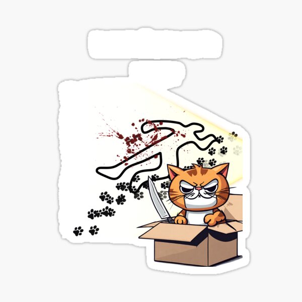 Item preview, Schrödingers cat crime scene designed and sold by t1n3333.