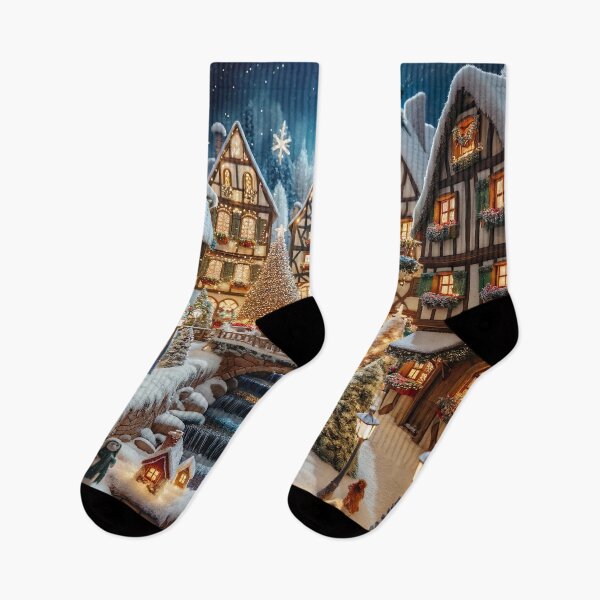 Item preview, A Snowy Christmas Wonderland in Alsace designed and sold by FriskyLemur.