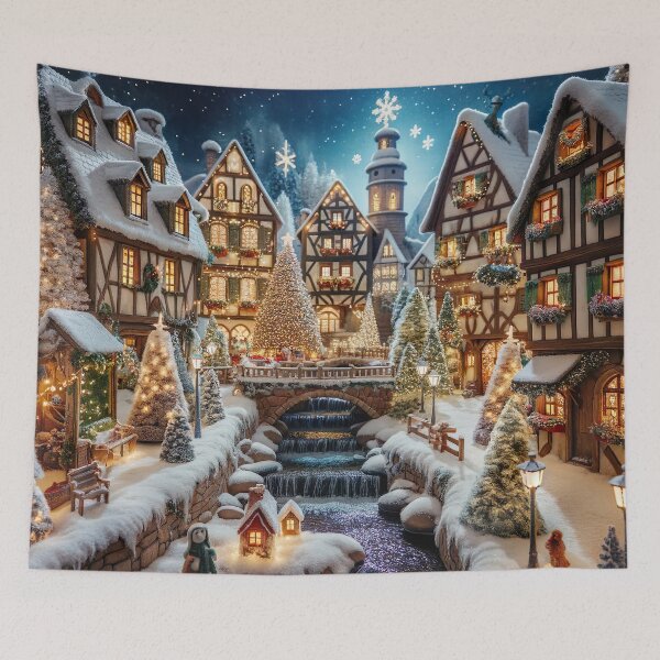 Item preview, A Snowy Christmas Wonderland in Alsace designed and sold by FriskyLemur.