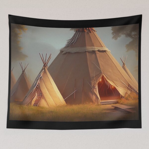 Item preview, Native American Teepee Camp - Landscape designed and sold by Gary-Shop.