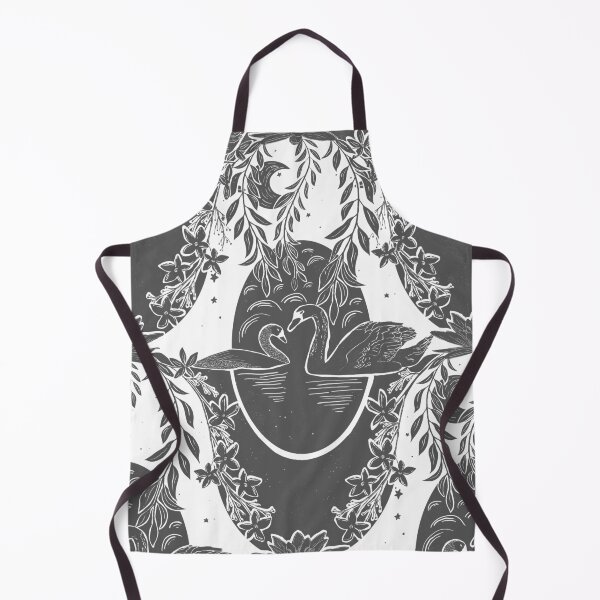 Item preview, Swans Under the Willow Tree Grey and White designed and sold by eloulamb.