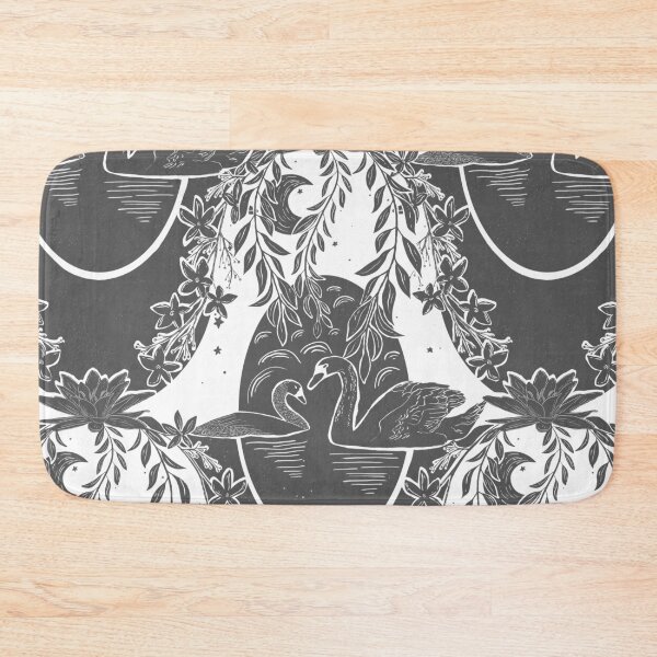Item preview, Swans Under the Willow Tree Grey and White designed and sold by eloulamb.