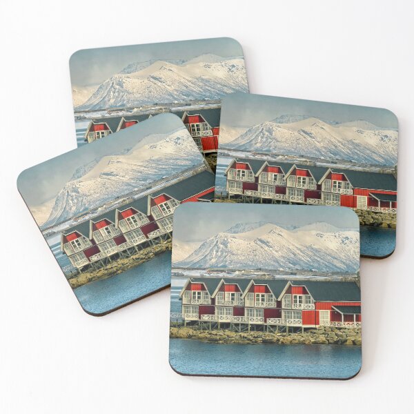 Item preview, Red houses at Stokmarknes  Norway designed and sold by RosRidleyPhoto.