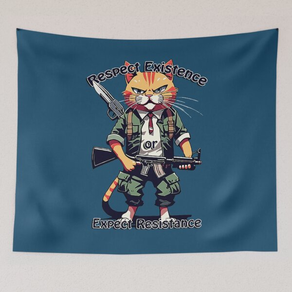 Item preview, Paws of Rebellion Protest: Cat Commando, Ready for Action. designed and sold by leyfinder.