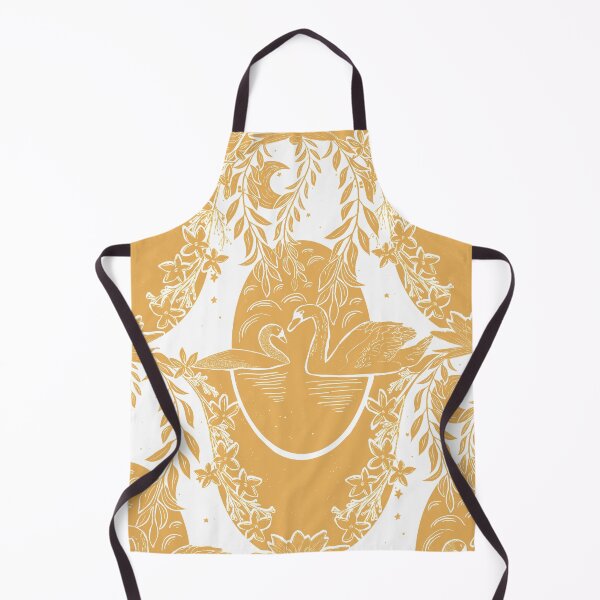 Item preview, Swans Under the Willow Tree Yellow and White designed and sold by eloulamb.