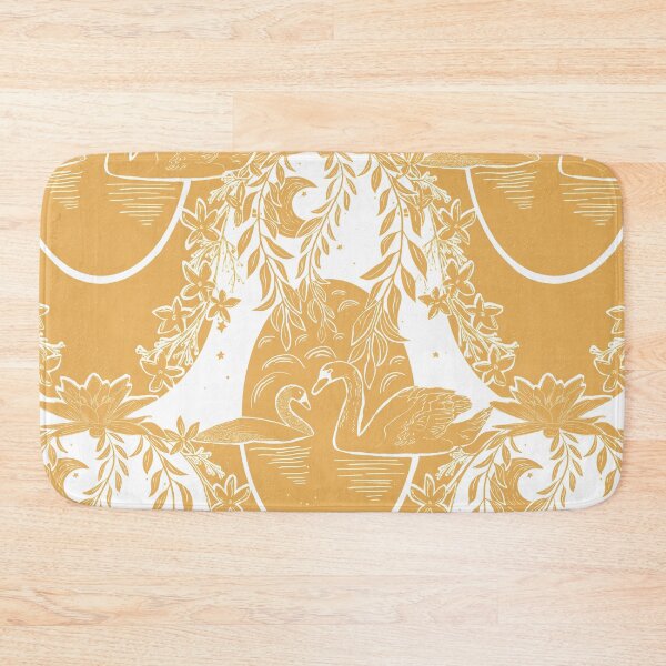 Item preview, Swans Under the Willow Tree Yellow and White designed and sold by eloulamb.