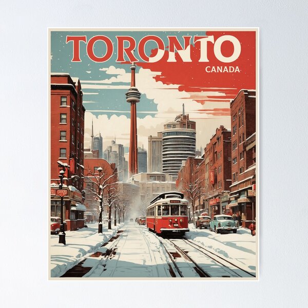 Aperçu de l'œuvre Affiche touristique vintage de Toronto Canada créée et vendue par TravelersGems.