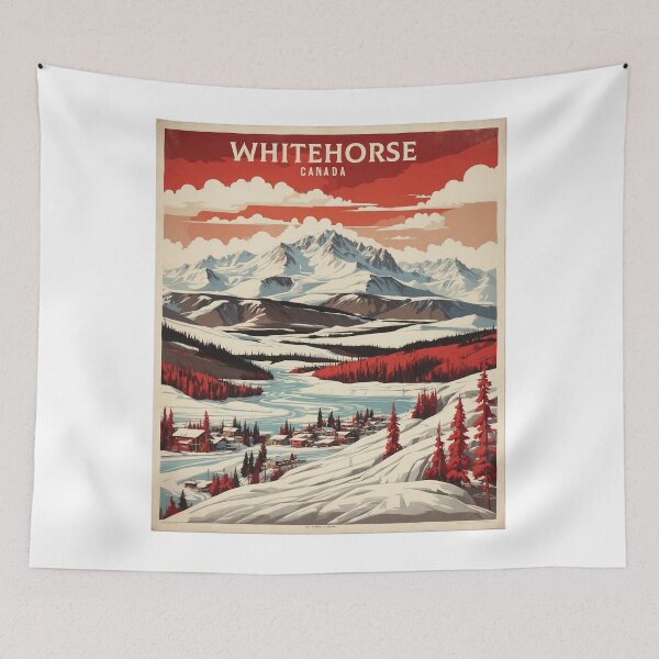 Item preview, Whitehorse Canada Vintage Poster Tourism designed and sold by TravelersGems.