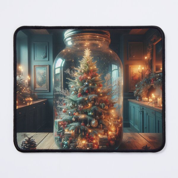 Item preview, Joyful Elegance: A Radiant Christmas Tree Captured in a Glass Cocoon designed and sold by lupo213.